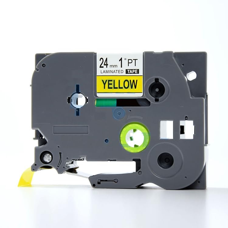 IDIK 1PK Black on Yellow Extra Strength Laminated Label Tape Compatible for Brother P-Touch TZe-S651 TZ S651 Tze S651(24mm x 8m) - Image 2